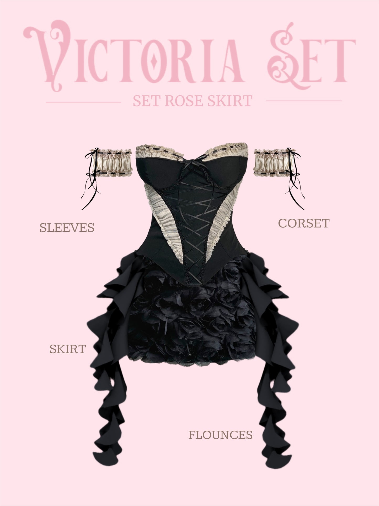 Victoria Set Rose Skirt
