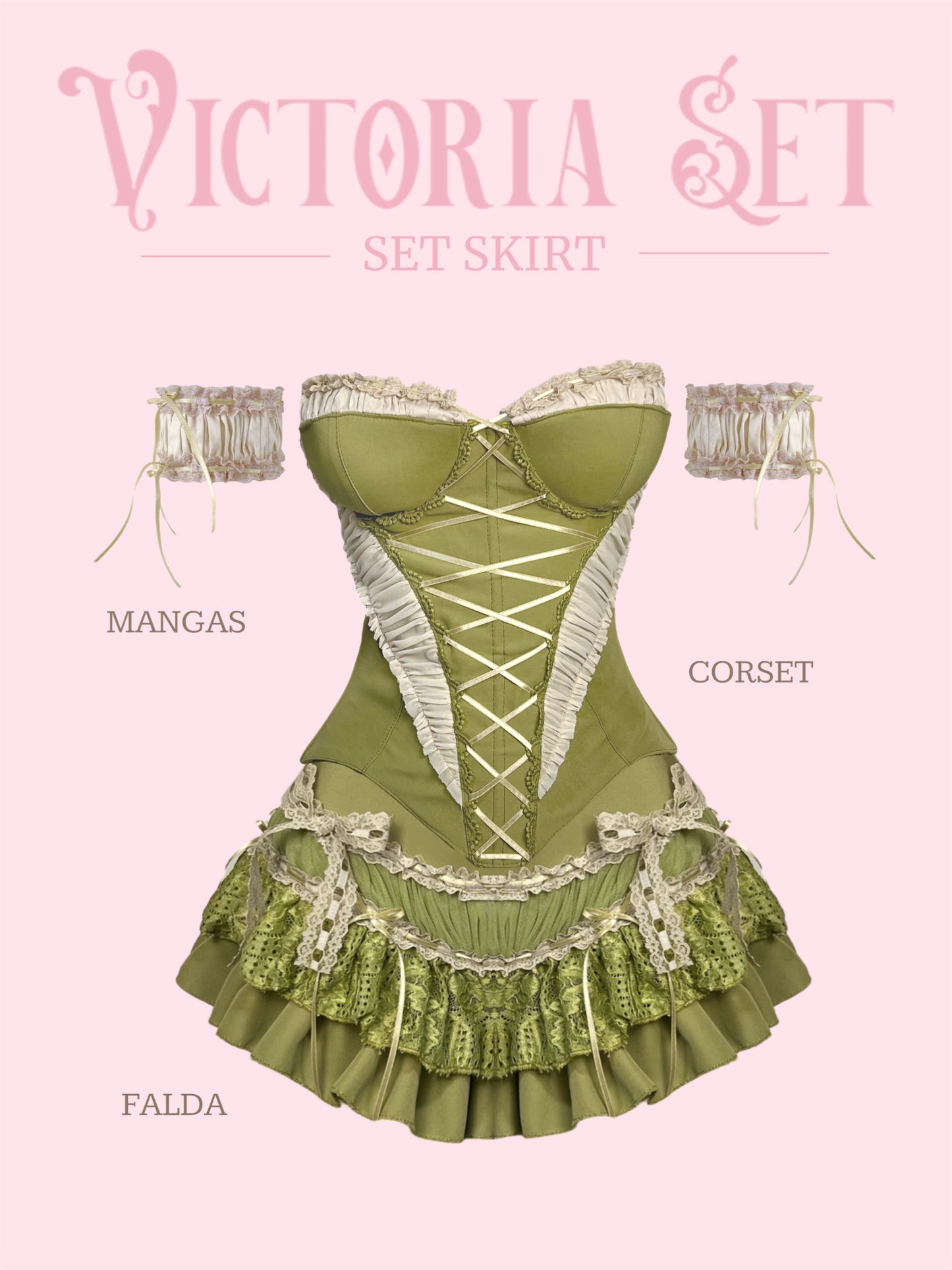 Victoria Set (Corset + sleeves + skirt)