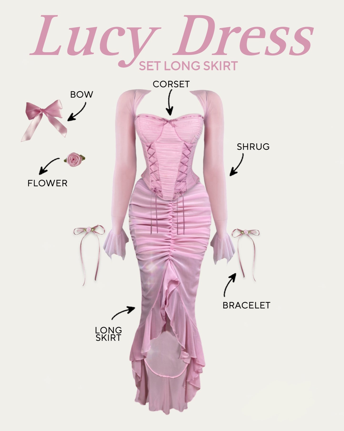 Lucy Dress (corset + just one skirt + accessories)