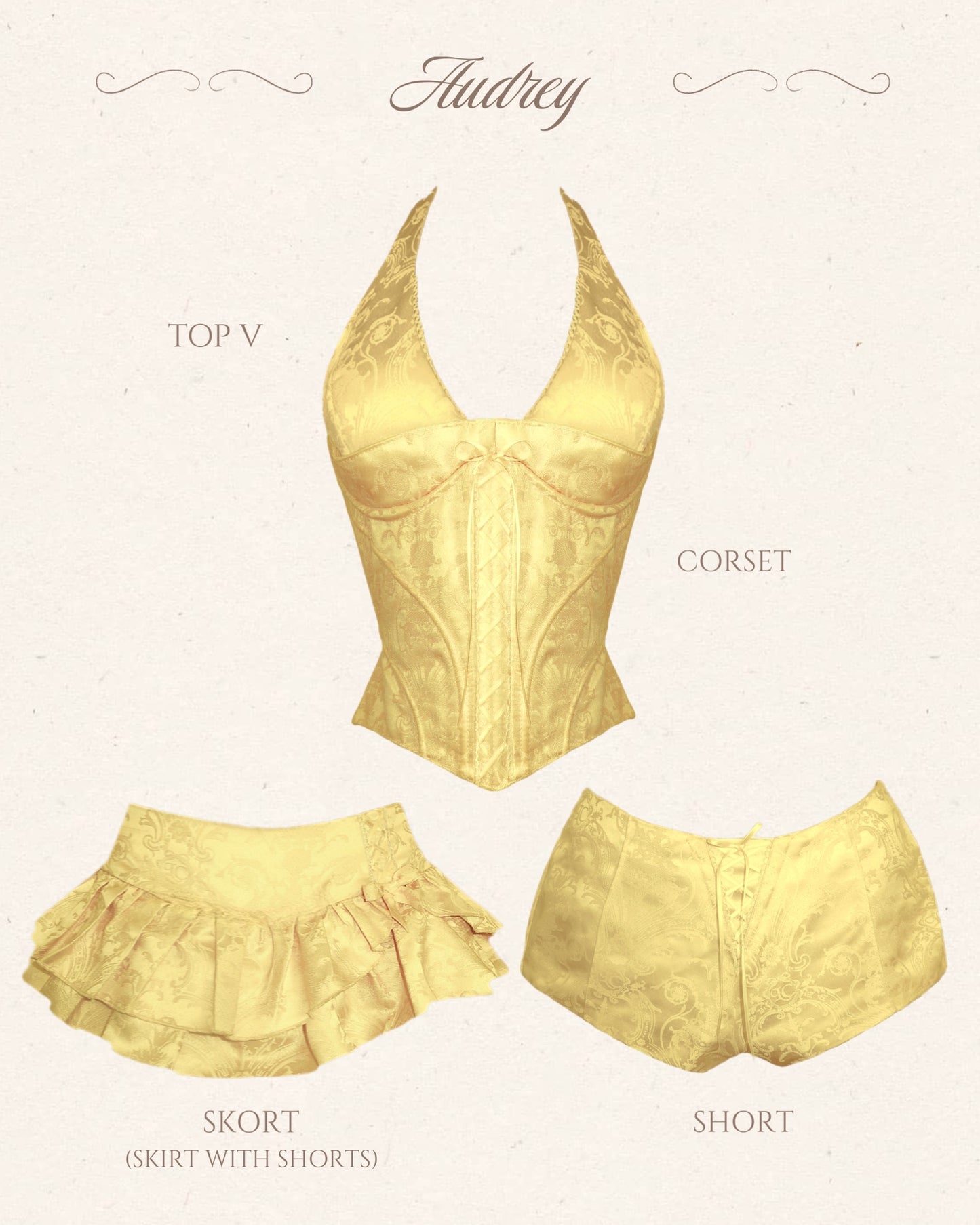 Audrey Set (top + corset + bottom)