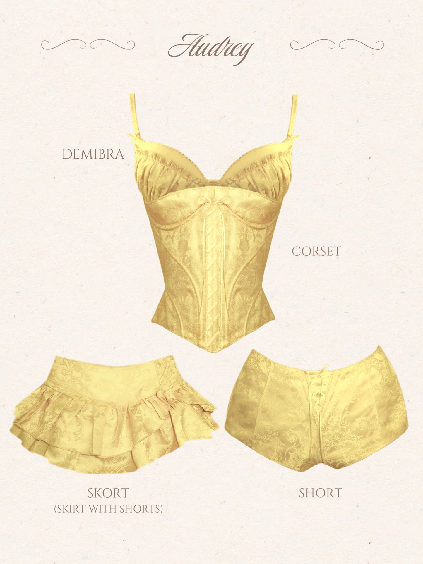 Audrey Set (top + corset + bottom)