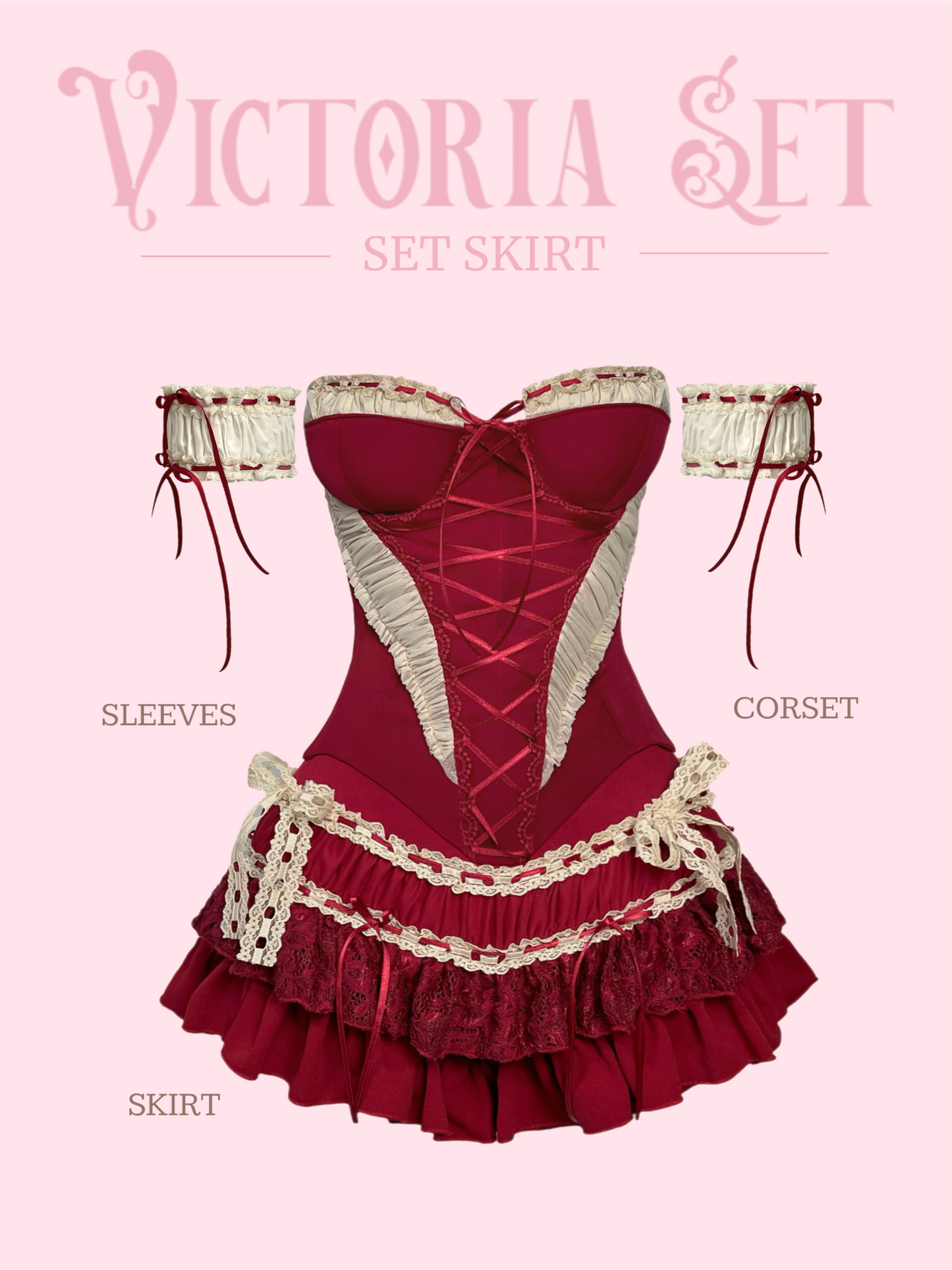 Victoria Set (Corset + sleeves + skirt)