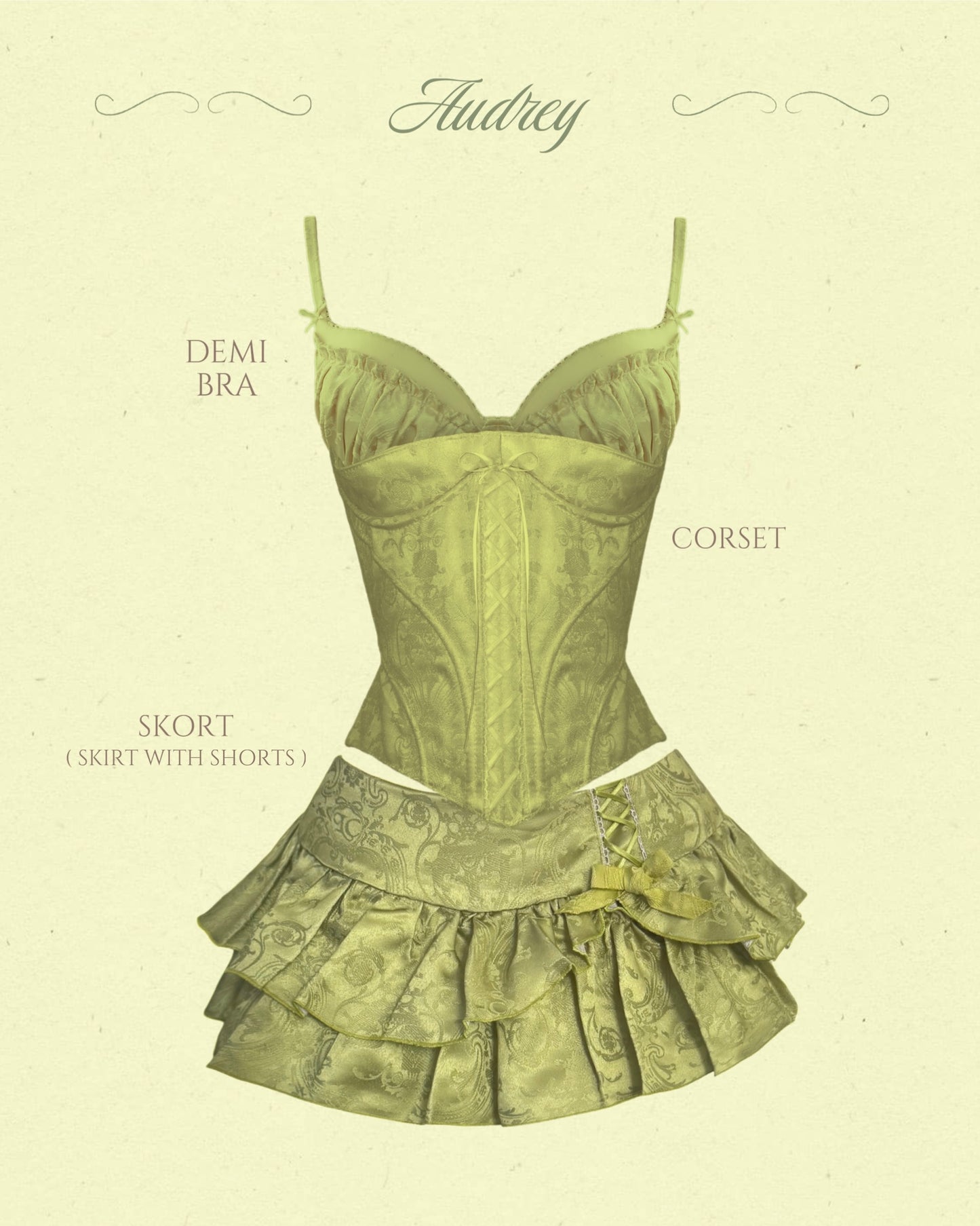 Audrey Set (top + corset + bottom)