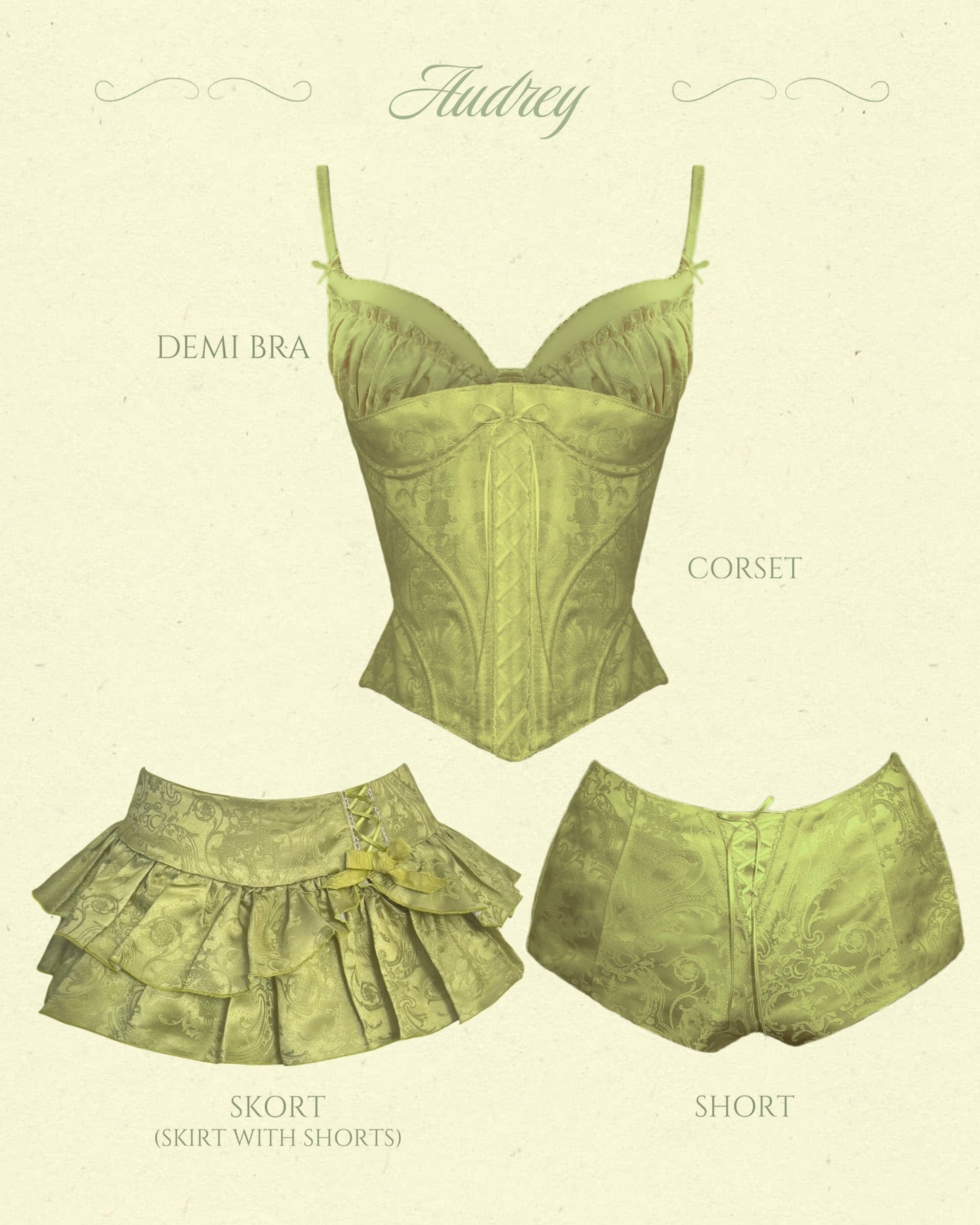 Audrey Set (top + corset + bottom)