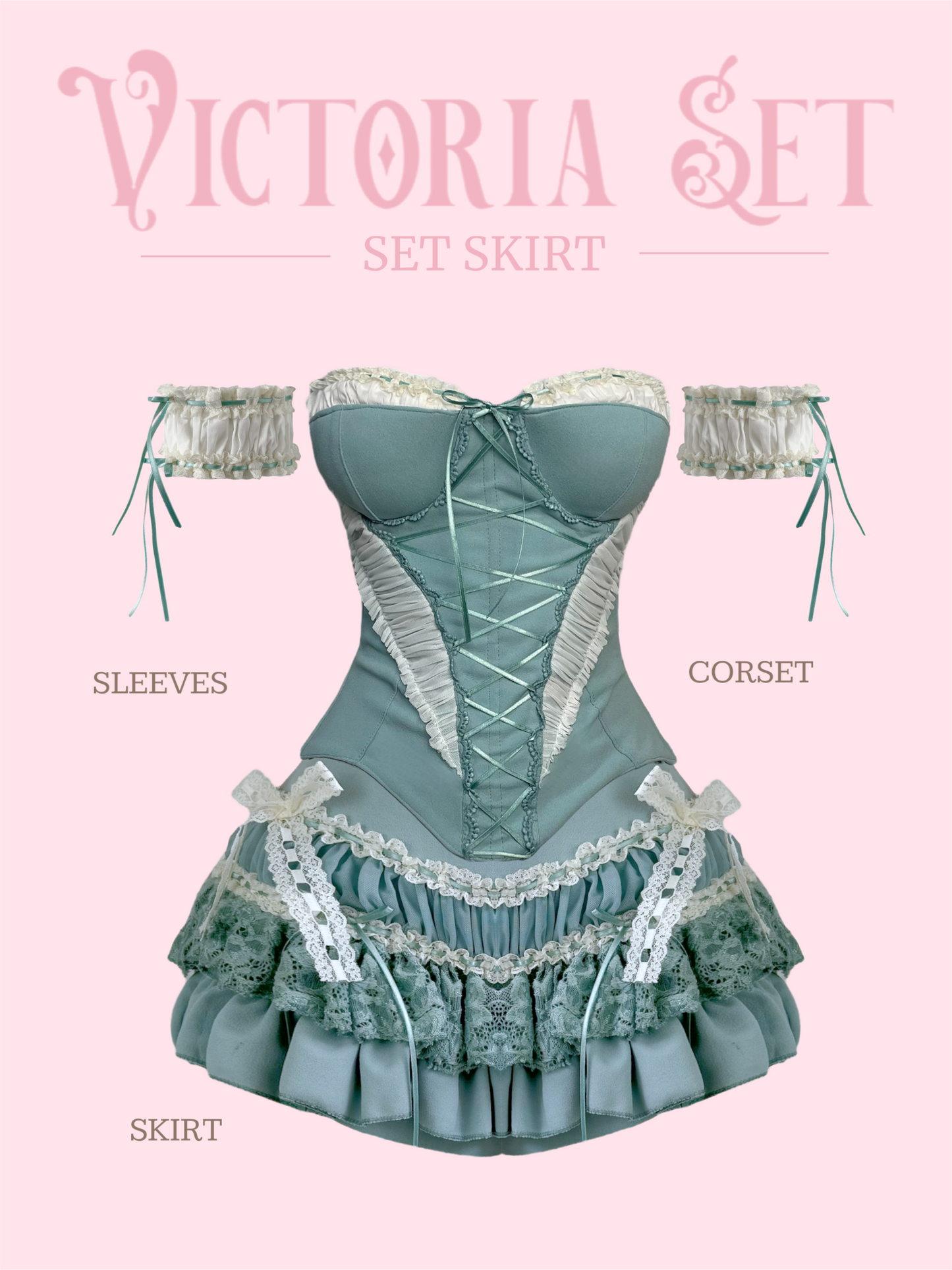 Victoria Set (Corset + sleeves + skirt)