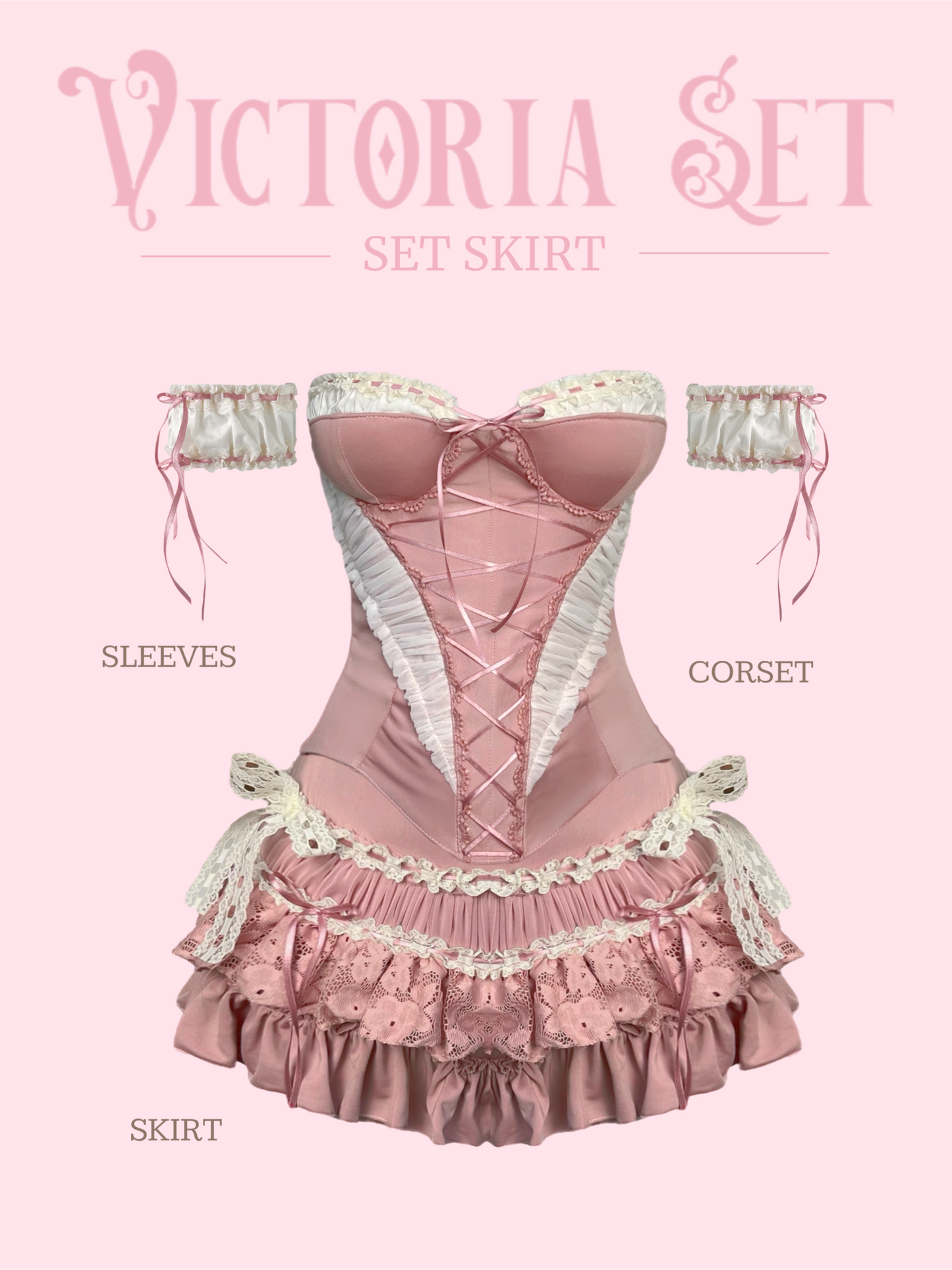 Victoria Set (Corset + sleeves + skirt)