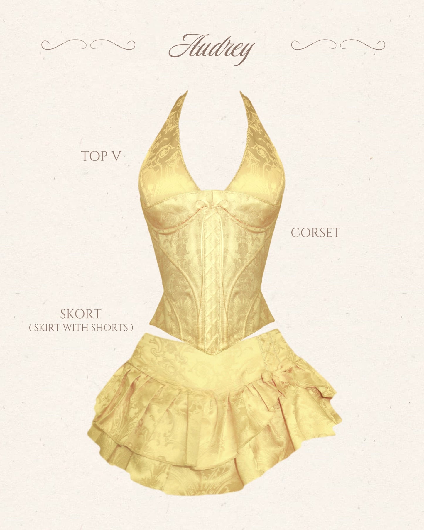 Audrey Set (top + corset + bottom)