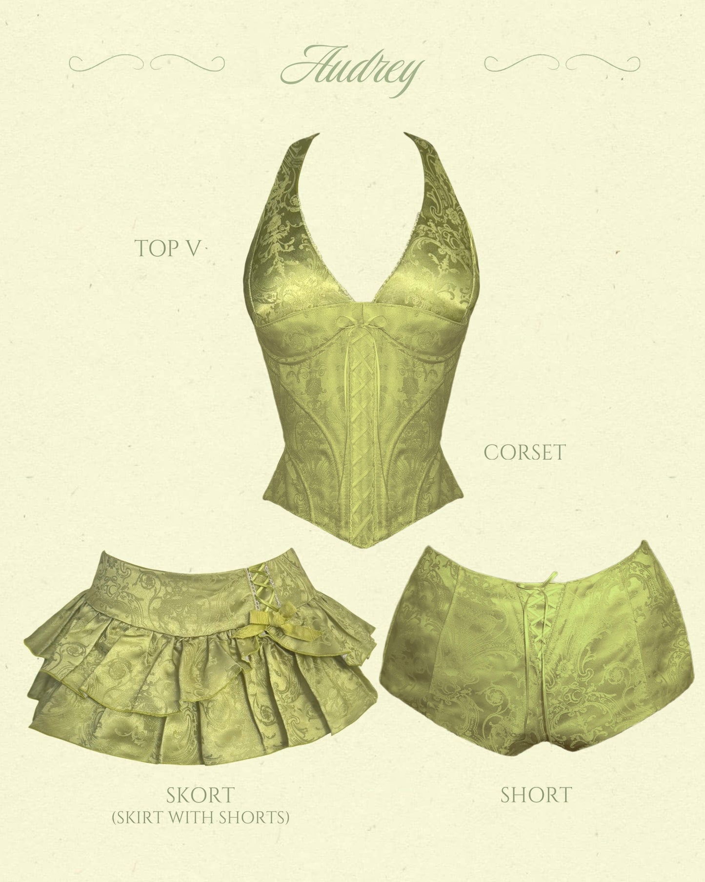 Audrey Set (top + corset + bottom)