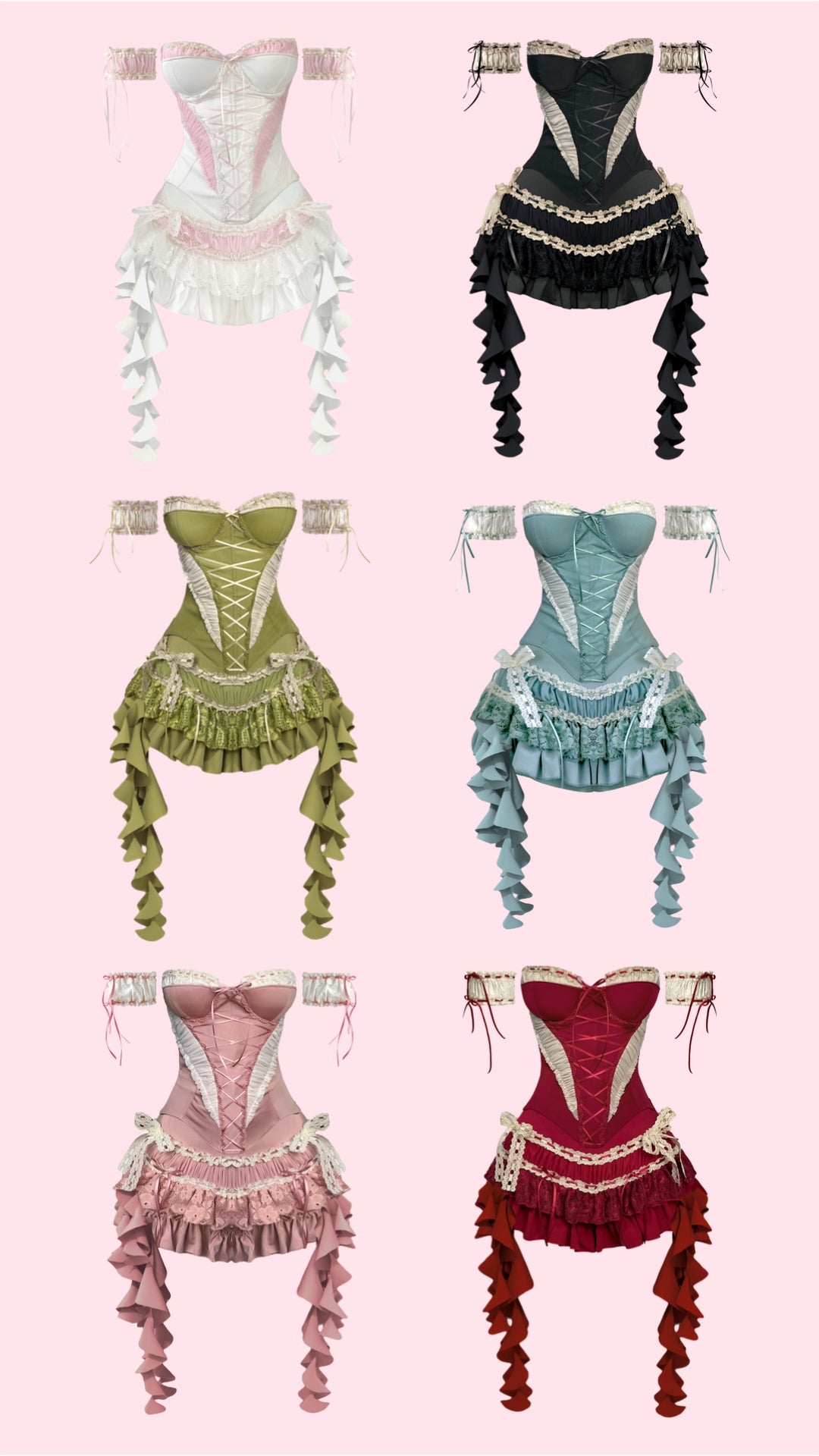 Victoria Set (Corset + sleeves + skirt)